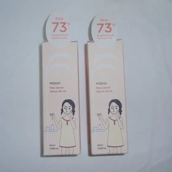 NIP Bundle of 4 Midha Rice Toner Serum Scrub Korean Beauty - Picture 2 of 16